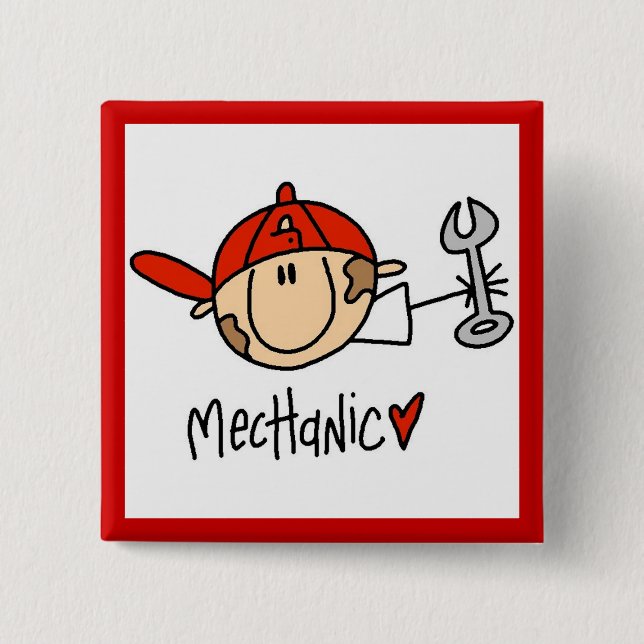 Mechanic Pinback Button (Front)