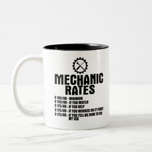 Mechanic Rates 100hr _Minimum 100hr _Minimum  Two_Tone Coffee Mug