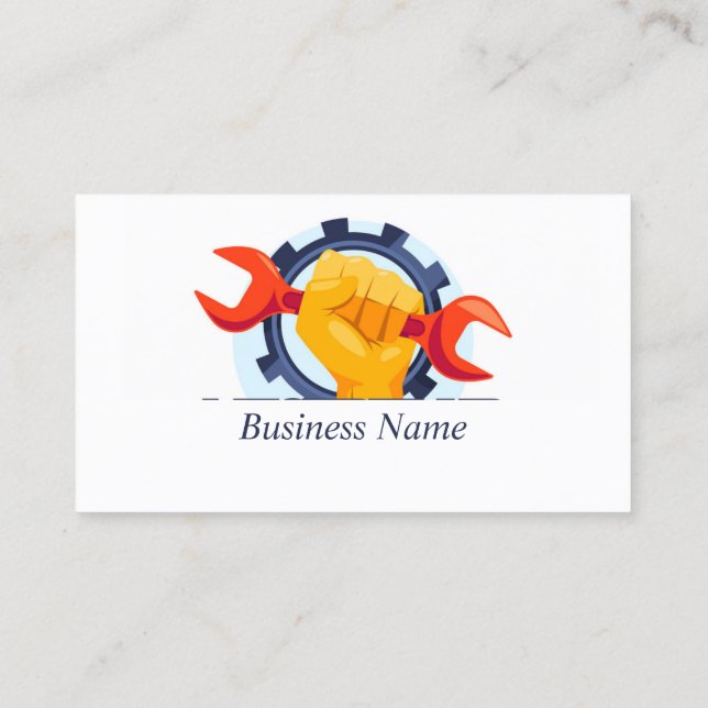 Mechanic Repair Automotive Custom Business Business Card (Back)