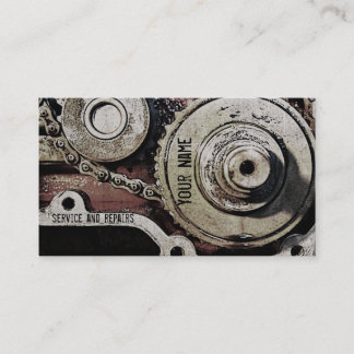 mechanic repairs business card template