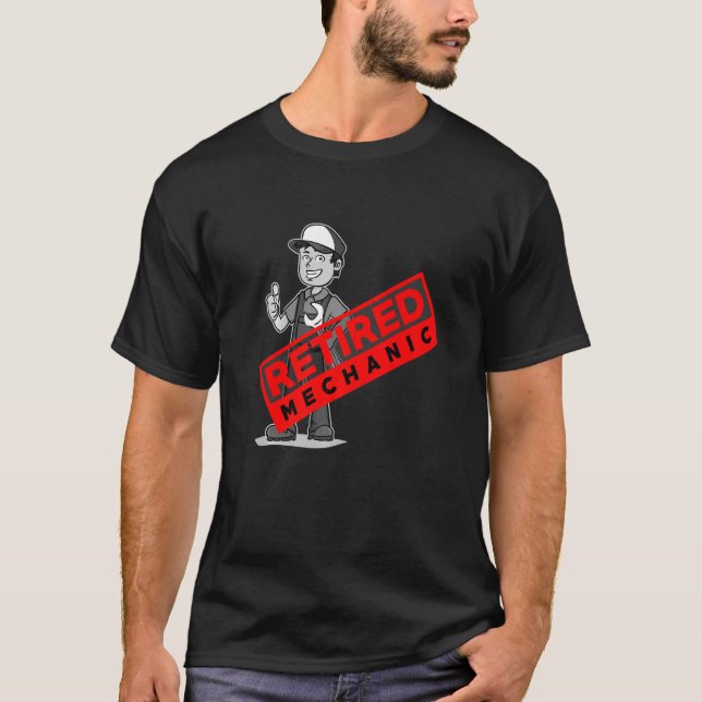 Mechanic Retired D001 0158a T-Shirt (Front)