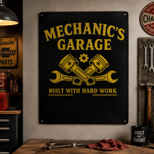 Mechanic’s Garage Metal Wall Art Sign