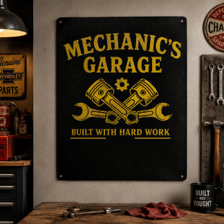 Mechanic’s Garage Metal Wall Art Sign