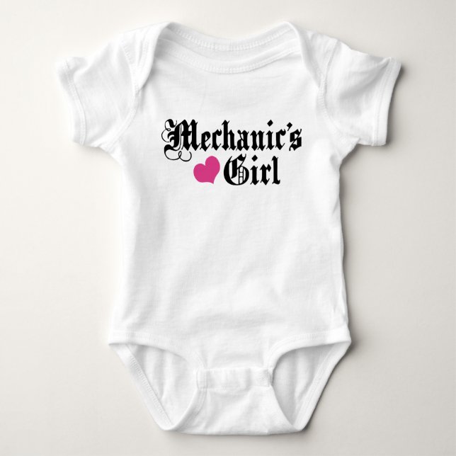 Mechanic’s Girl Baby Bodysuit (Front)