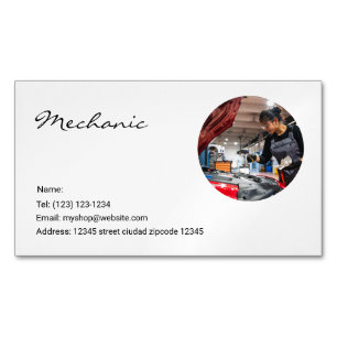 mechanic services editable business card