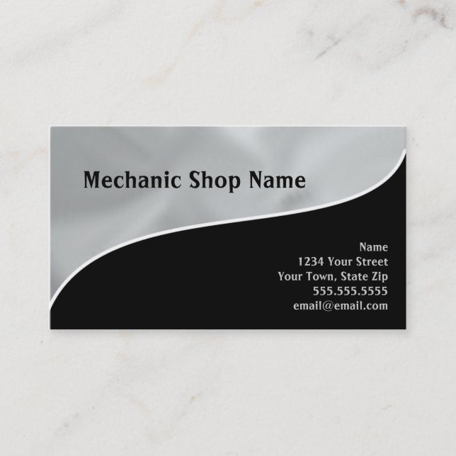 Mechanic Shop CUSTOMIZED Business Cards (Front)