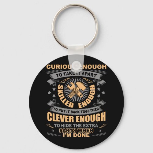 Mechanic Skill  Cleverness Missing Parts Keychain