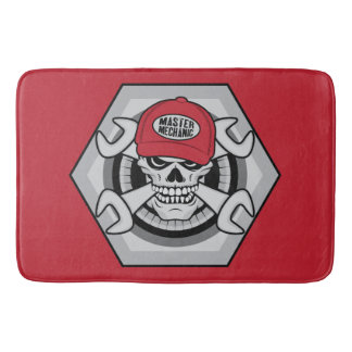 Mechanic Skull Bath Mat