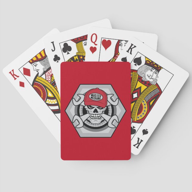 Mechanic Skull Poker Cards (Back)