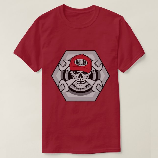 Mechanic Skull T-Shirt (Design Front)