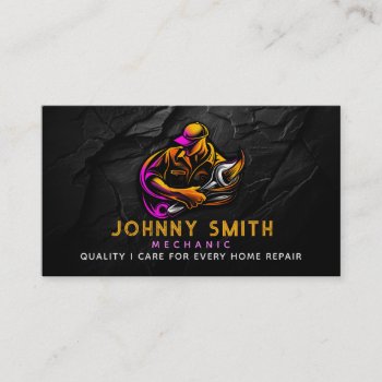 Mechanic Slogans Business Cards by MsRenny at Zazzle