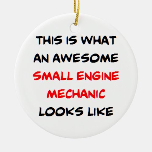 mechanic small engine awesome ceramic ornament