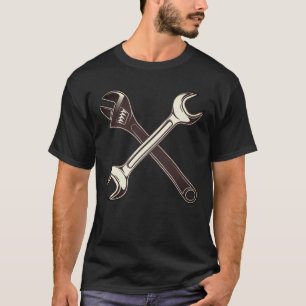 Mechanic spanner wrench and adjustable wrench T-Shirt