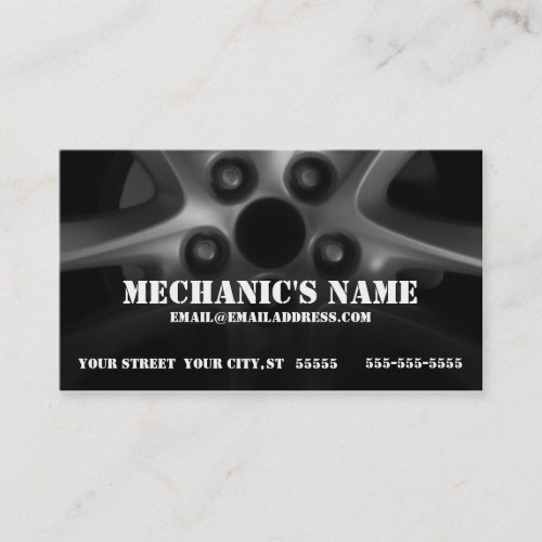 Mechanic Tire Rim Business Card