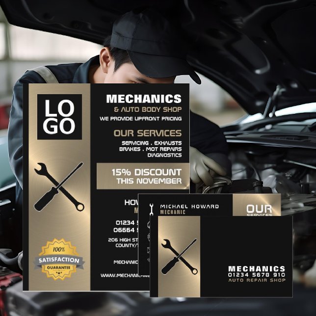 Mechanic Tools, Auto Mechanic/Repairs Advertising Flyer (Creator Uploaded)