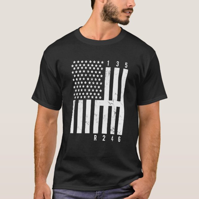 Mechanic US Flag Tuner Car Repairing Tools Mechani T-Shirt (Front)