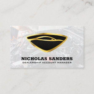 Mechanic Working on Engine   Auto Sleek Logo Business Card