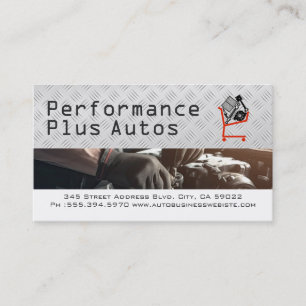 Mechanic Working on Engine   Technician Business Card
