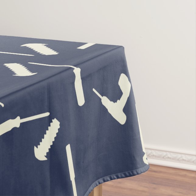 Mechanic Workshop Tools Pattern Tablecloth (In Situ)