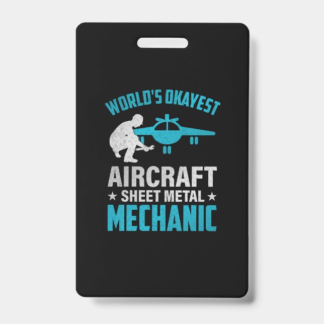 Mechanic World's Okayest Mechanic Badge (Front)