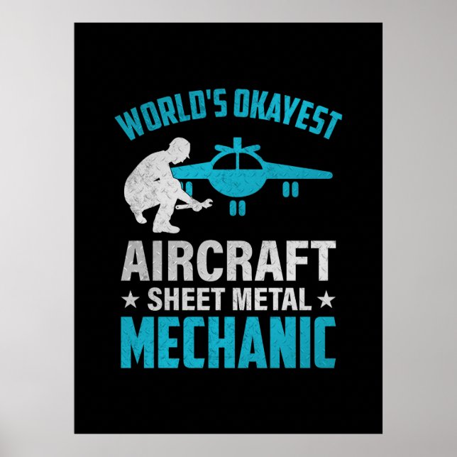 Mechanic World's Okayest Mechanic Poster (Front)