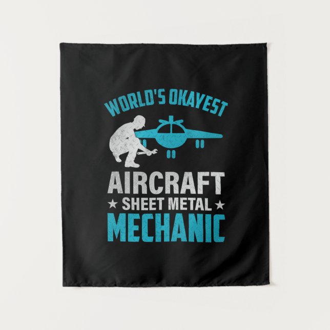 Mechanic World's Okayest Mechanic Tapestry (Front)