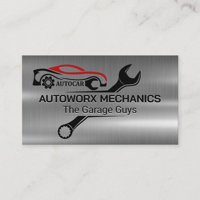 Mechanic Wrench | Auto Services | Repair Business Card (Front)