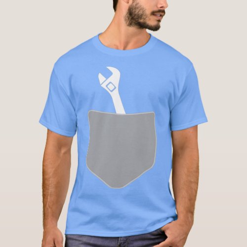 Mechanic Wrench In A Pocket Graphic  T_Shirt