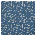 Mechanic Wrench Nuts and Bolts Pattern Fabric