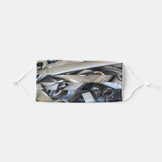 Mechanic Wrench Tools and Repair Adult Cloth Face Mask (Front, Folded)