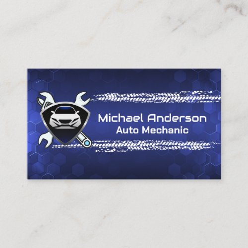 Mechanic Wrenches  Auto Services Business Card