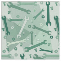 Mechanic Wrenches Nuts and Bolts Fabric