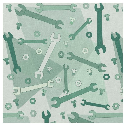 Mechanic Wrenches Nuts and Bolts Fabric