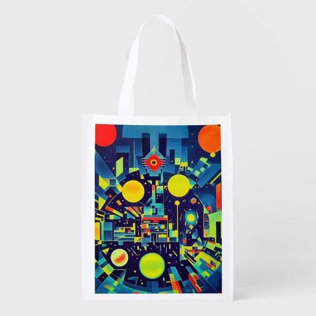Mechanical Abstraction Watching You Grocery Bag (Front)