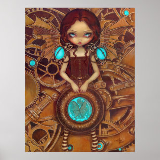 Mechanical Angel I steampunk fairy Art Print