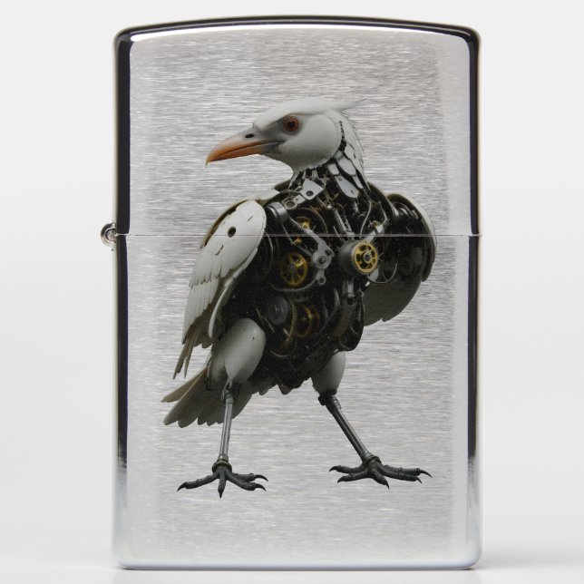 Mechanical Bird Zippo Lighter (Front)