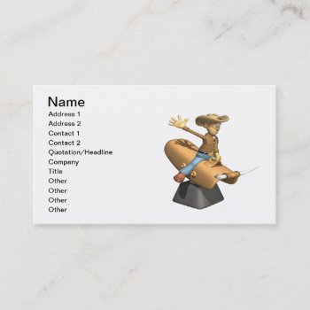 Mechanical Bull Business Card by HowTheWestWasWon at Zazzle