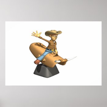 Mechanical Bull Poster by HowTheWestWasWon at Zazzle