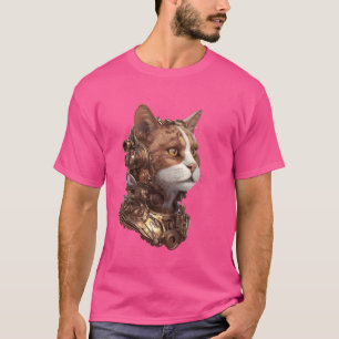 Mechanical Cat Steampunk Kitten Robot Feline Meow  T-Shirt