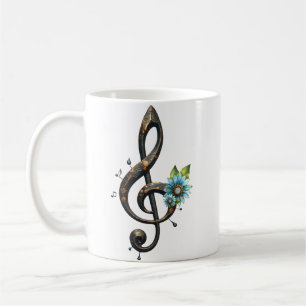 Mechanical clef coffee mug