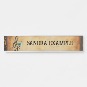 Mechanical clef door sign