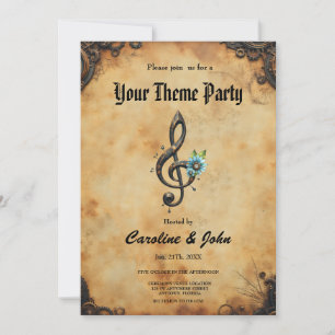 Mechanical clef invitation