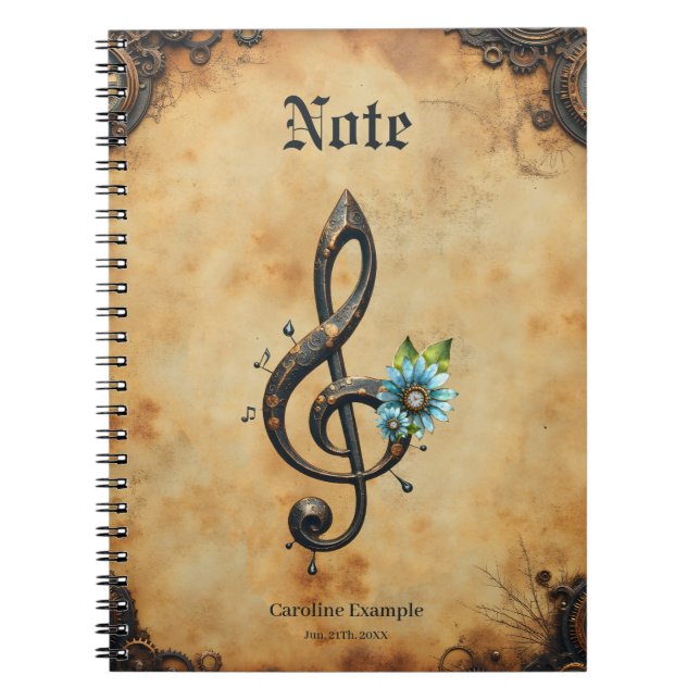 Mechanical  clef notebook (Front)