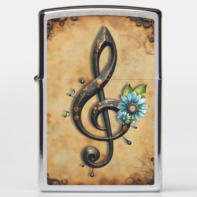 Mechanical  clef  zippo lighter (Front)