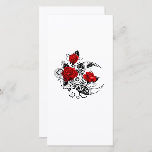 Mechanical Crescent with Red Roses (Front/Back)