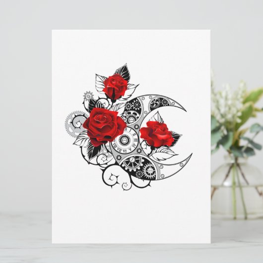 Mechanical Crescent with Red Roses (Standing Front)