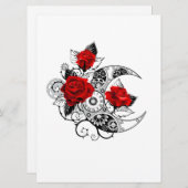 Mechanical Crescent with Red Roses (Front/Back)