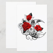 Mechanical Crescent with Red Roses (Front/Back)