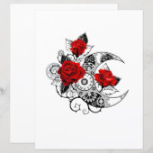 Mechanical Crescent with Red Roses (Front/Back)