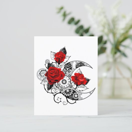 Mechanical Crescent with Red Roses (Standing Front)